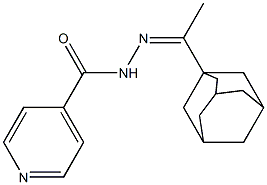 N-[(Z)-1-(1-adamantyl)ethylideneamino]pyridine-4-carboxamide 化学構造式