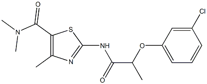 2-[2-(3-chlorophenoxy)propanoylamino]-N,N,4-trimethyl-1,3-thiazole-5-carboxamide Structure