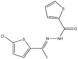 N-[(E)-1-(5-chlorothiophen-2-yl)ethylideneamino]thiophene-2-carboxamide Structure