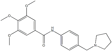 3,4,5-trimethoxy-N-[4-(pyrrolidin-1-ylmethyl)phenyl]benzamide Structure