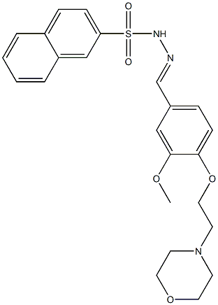 N-[(E)-[3-methoxy-4-(2-morpholin-4-ylethoxy)phenyl]methylideneamino]naphthalene-2-sulfonamide Structure