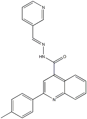 2-(4-methylphenyl)-N-[(E)-pyridin-3-ylmethylideneamino]quinoline-4-carboxamide 结构式