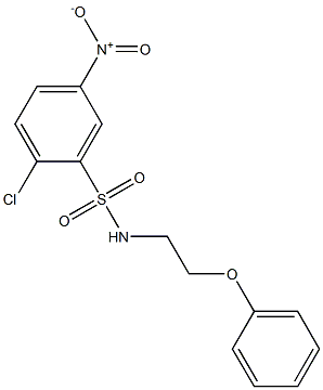 2-chloro-5-nitro-N-(2-phenoxyethyl)benzenesulfonamide Structure