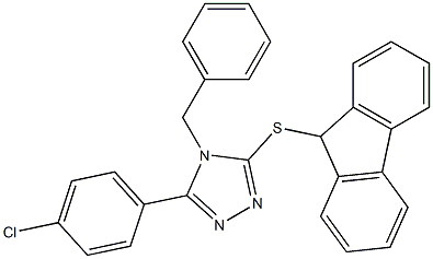  4-benzyl-3-(4-chlorophenyl)-5-(9H-fluoren-9-ylsulfanyl)-1,2,4-triazole