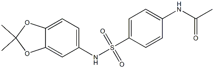 N-[4-[(2,2-dimethyl-1,3-benzodioxol-5-yl)sulfamoyl]phenyl]acetamide Struktur