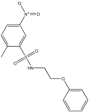 2-methyl-5-nitro-N-(2-phenoxyethyl)benzenesulfonamide Structure