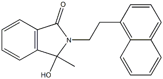 3-hydroxy-3-methyl-2-(2-naphthalen-1-ylethyl)isoindol-1-one,,结构式