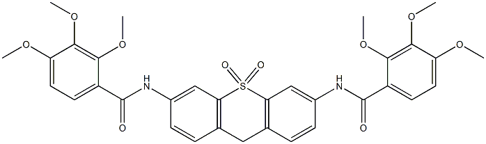 N-[10,10-dioxo-6-[(2,3,4-trimethoxybenzoyl)amino]-9H-thioxanthen-3-yl]-2,3,4-trimethoxybenzamide Structure