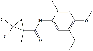 2,2-dichloro-N-(4-methoxy-2-methyl-5-propan-2-ylphenyl)-1-methylcyclopropane-1-carboxamide