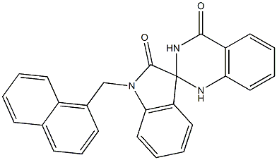 1'-(naphthalen-1-ylmethyl)spiro[1,3-dihydroquinazoline-2,3'-indole]-2',4-dione 结构式