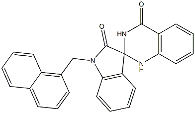 1'-(naphthalen-1-ylmethyl)spiro[1,3-dihydroquinazoline-2,3'-indole]-2',4-dione 化学構造式