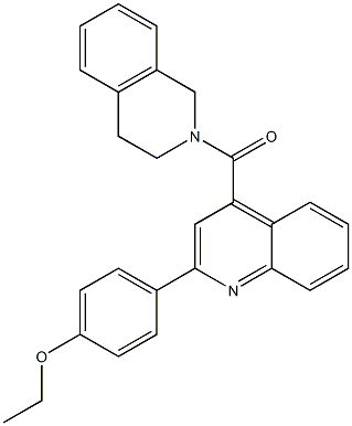 3,4-dihydro-1H-isoquinolin-2-yl-[2-(4-ethoxyphenyl)quinolin-4-yl]methanone Structure