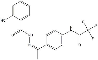 2-hydroxy-N-[(Z)-1-[4-[(2,2,2-trifluoroacetyl)amino]phenyl]ethylideneamino]benzamide