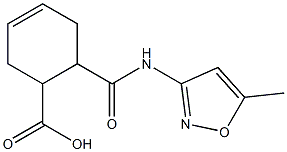 6-[(5-methyl-1,2-oxazol-3-yl)carbamoyl]cyclohex-3-ene-1-carboxylic acid 化学構造式