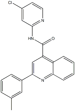 N-(4-chloropyridin-2-yl)-2-(3-methylphenyl)quinoline-4-carboxamide 化学構造式