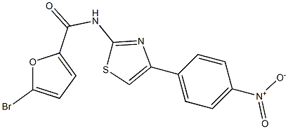 5-bromo-N-[4-(4-nitrophenyl)-1,3-thiazol-2-yl]furan-2-carboxamide 化学構造式