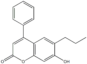 7-hydroxy-4-phenyl-6-propylchromen-2-one Structure