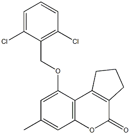 9-[(2,6-dichlorophenyl)methoxy]-7-methyl-2,3-dihydro-1H-cyclopenta[c]chromen-4-one Structure