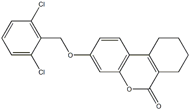 3-[(2,6-dichlorophenyl)methoxy]-7,8,9,10-tetrahydrobenzo[c]chromen-6-one,,结构式