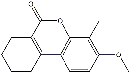 3-methoxy-4-methyl-7,8,9,10-tetrahydrobenzo[c]chromen-6-one Struktur