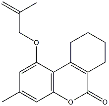 3-methyl-1-(2-methylprop-2-enoxy)-7,8,9,10-tetrahydrobenzo[c]chromen-6-one,,结构式
