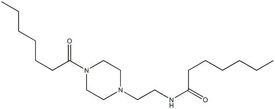 N-[2-(4-heptanoylpiperazin-1-yl)ethyl]heptanamide Struktur