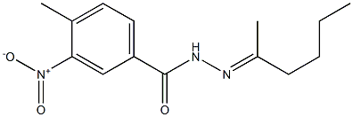 N-[(E)-hexan-2-ylideneamino]-4-methyl-3-nitrobenzamide 化学構造式