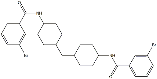 3-bromo-N-[4-[[4-[(3-bromobenzoyl)amino]cyclohexyl]methyl]cyclohexyl]benzamide Structure