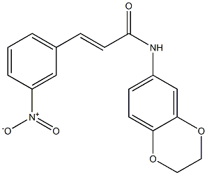 (E)-N-(2,3-dihydro-1,4-benzodioxin-6-yl)-3-(3-nitrophenyl)prop-2-enamide Structure