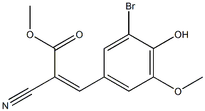 methyl (Z)-3-(3-bromo-4-hydroxy-5-methoxyphenyl)-2-cyanoprop-2-enoate Structure