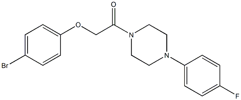 2-(4-bromophenoxy)-1-[4-(4-fluorophenyl)piperazin-1-yl]ethanone 化学構造式