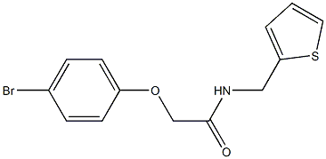 2-(4-bromophenoxy)-N-(thiophen-2-ylmethyl)acetamide 化学構造式