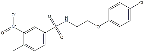 N-[2-(4-chlorophenoxy)ethyl]-4-methyl-3-nitrobenzenesulfonamide Structure