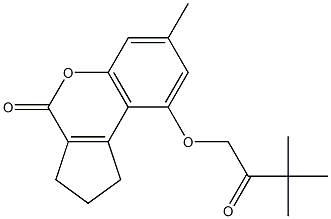 9-(3,3-dimethyl-2-oxobutoxy)-7-methyl-2,3-dihydro-1H-cyclopenta[c]chromen-4-one Structure