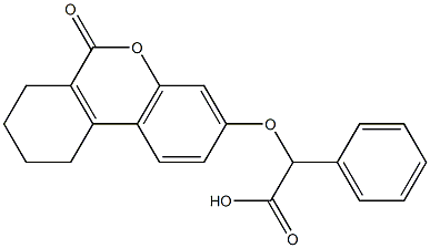 2-[(6-oxo-7,8,9,10-tetrahydrobenzo[c]chromen-3-yl)oxy]-2-phenylacetic acid,,结构式