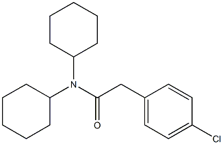 2-(4-chlorophenyl)-N,N-dicyclohexylacetamide Structure