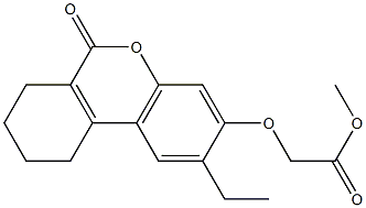 methyl 2-[(2-ethyl-6-oxo-7,8,9,10-tetrahydrobenzo[c]chromen-3-yl)oxy]acetate 结构式