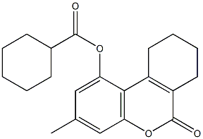 (3-methyl-6-oxo-7,8,9,10-tetrahydrobenzo[c]chromen-1-yl) cyclohexanecarboxylate Structure