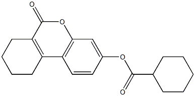(6-oxo-7,8,9,10-tetrahydrobenzo[c]chromen-3-yl) cyclohexanecarboxylate 化学構造式