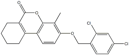 3-[(2,4-dichlorophenyl)methoxy]-4-methyl-7,8,9,10-tetrahydrobenzo[c]chromen-6-one Structure