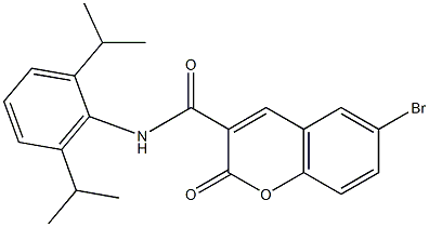 6-bromo-N-[2,6-di(propan-2-yl)phenyl]-2-oxochromene-3-carboxamide Struktur