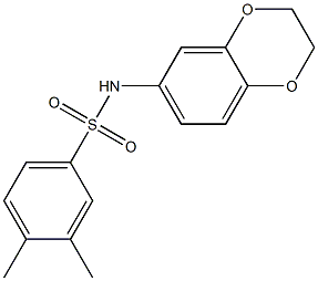 N-(2,3-dihydro-1,4-benzodioxin-6-yl)-3,4-dimethylbenzenesulfonamide Structure