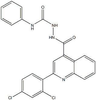 1-[[2-(2,4-dichlorophenyl)quinoline-4-carbonyl]amino]-3-phenylurea Struktur