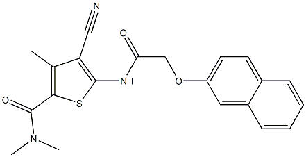 4-cyano-N,N,3-trimethyl-5-[(2-naphthalen-2-yloxyacetyl)amino]thiophene-2-carboxamide Structure