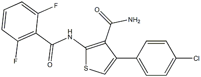 4-(4-chlorophenyl)-2-[(2,6-difluorobenzoyl)amino]thiophene-3-carboxamide 结构式