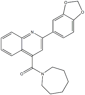 azepan-1-yl-[2-(1,3-benzodioxol-5-yl)quinolin-4-yl]methanone Structure