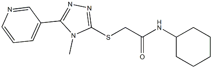 N-cyclohexyl-2-[(4-methyl-5-pyridin-3-yl-1,2,4-triazol-3-yl)sulfanyl]acetamide|