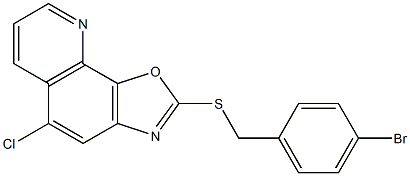 2-[(4-bromophenyl)methylsulfanyl]-5-chloro-[1,3]oxazolo[4,5-h]quinoline