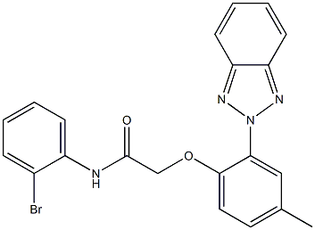 2-[2-(benzotriazol-2-yl)-4-methylphenoxy]-N-(2-bromophenyl)acetamide Structure