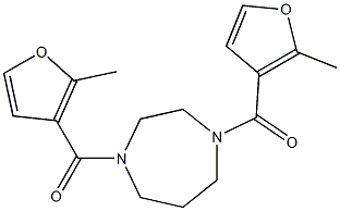 [4-(2-methylfuran-3-carbonyl)-1,4-diazepan-1-yl]-(2-methylfuran-3-yl)methanone Struktur
